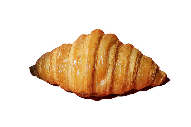 istock Isolated of plain butter croissant on marbled background 2227497479