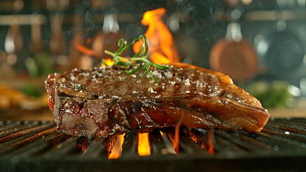 istock Close-up of Beef Steak on a Grill 2227506727