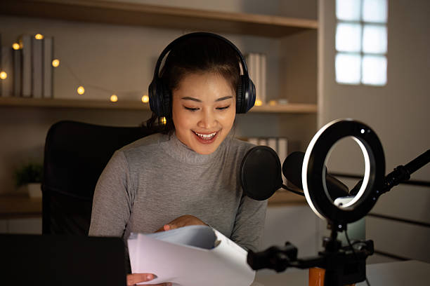 istock Podcast recording session with a woman enjoying her content 2227517039