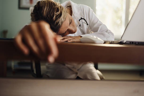 Hospital worker with iv drip