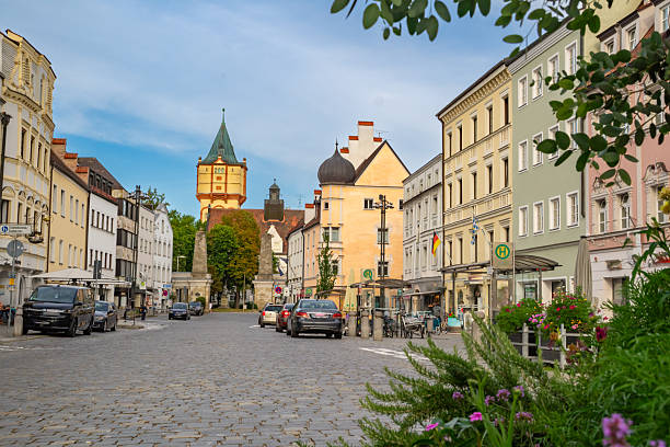 istock Historic town square with colorful buildings 2227520837