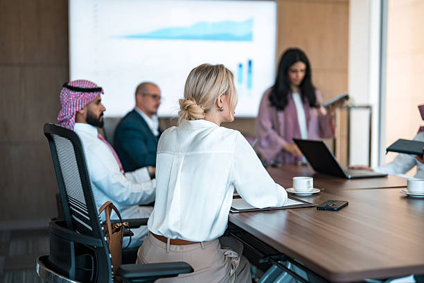 istock Diverse Business Executives in a Collaborative Office Meeting with Bright Modern Lighting 2227521000