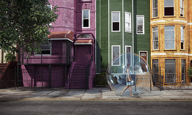 istock Woman inside glass sphere 2227521714
