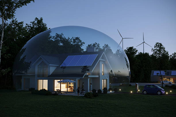 istock House inside glass dome at night 2227524204
