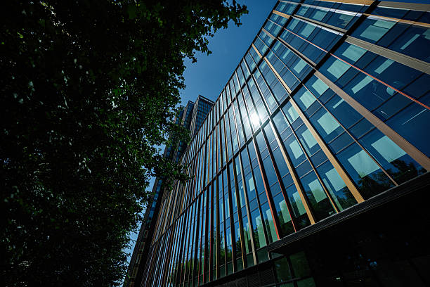 istock Modern glass building in Warsaw highlighting contemporary architectural design elements 2227526851