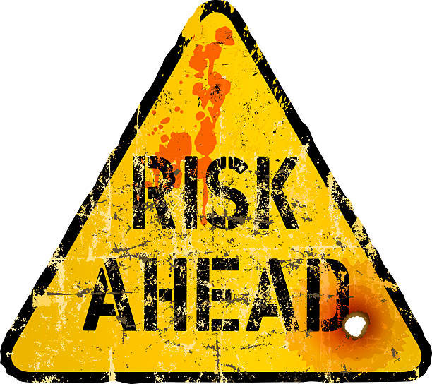 istock Danger sign, risk warning sign, weatherd,rough and grungy, vector illustration. 2227531108