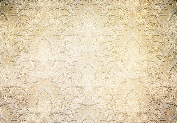 istock Old grunge paper background with decorative vintage ornament. 2227531336