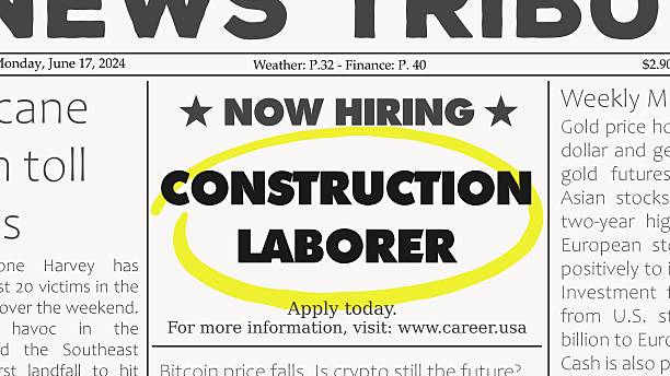 Laborers Wanted 30+ Sign Help Wanted Sign Construction Worker Construction Stock Photos ...