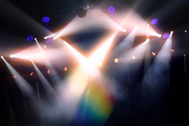 istock A stage with lights shining on it. There are many lights on the stage 2227548904