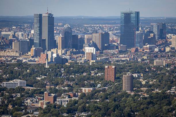 istock Boston skyline with skyscrapers and greenery. 2227551278