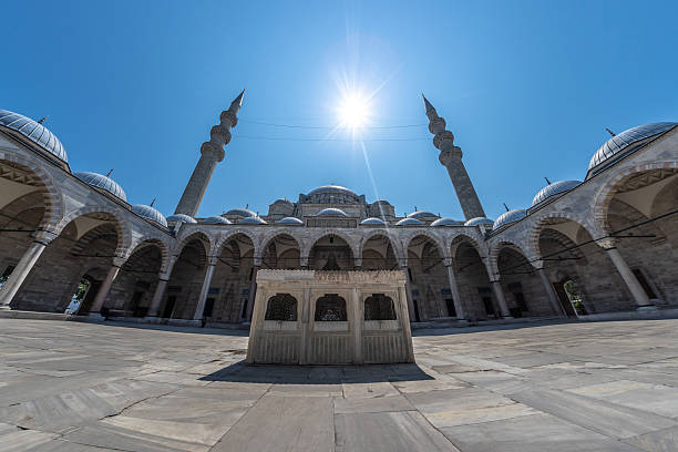 istock Suleymaniye mosque courtyard with sun shining brightly in istanbul 2227555710