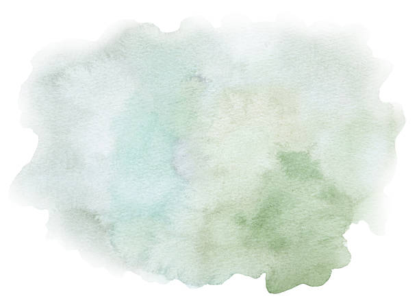 istock Watercolor light green spot, single hand painted Abstract element for wedding and party design 2227557691
