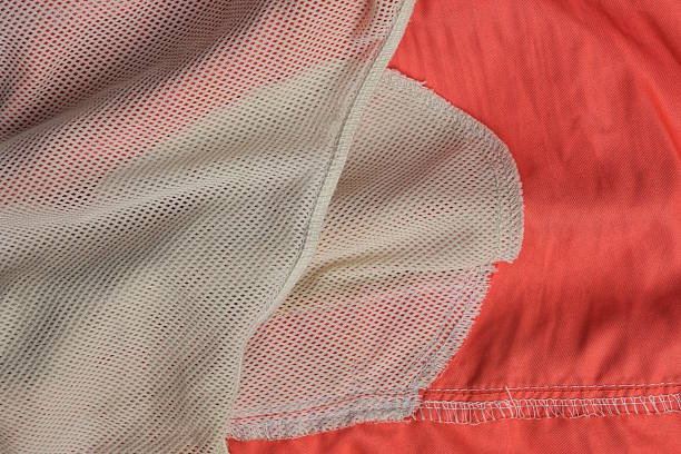 istock red gray white fabric texture of crumpled fabric 2227561850