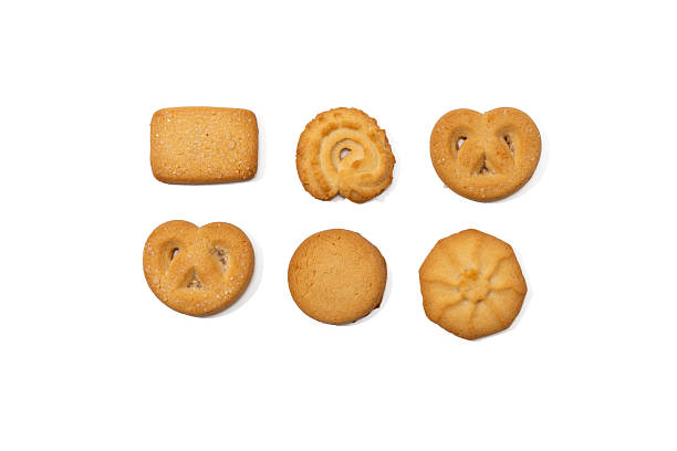 istock Six Types of Butter Cookies White Background. 2227564454