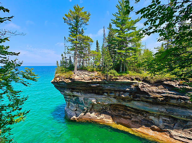 Devils Island in the Apostle Islands, on Lake Superior in Northern Wisconsin, horizontal