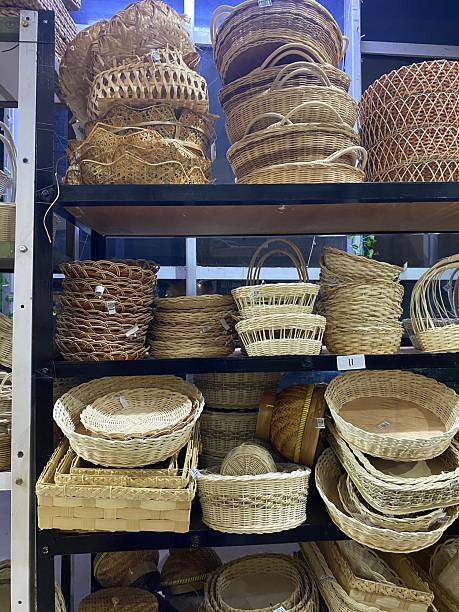 istock baskets for sale at market 2227569904