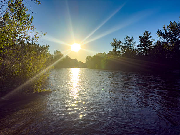 Summer evening on the Boise River, Idaho