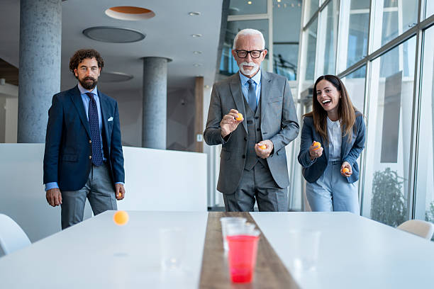 istock Business professionals engaging in office fun activity 2227588897