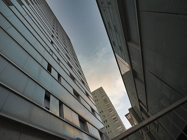 istock Modern office building in Vitoria, Spain. View from below. 2227596897