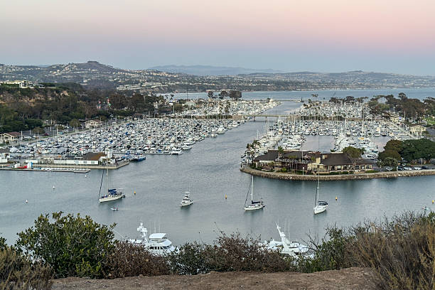 istock Dana Point Harbor, California at sunset. 2227599108