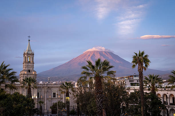 istock Volcano Towering Over Arequipa Cityscape, Peru 2227607150