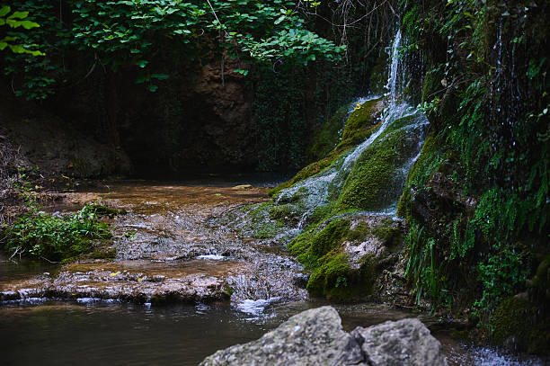 The Algar Springs, a river with crystal-clear waters near Altea and Benidorm in Spain