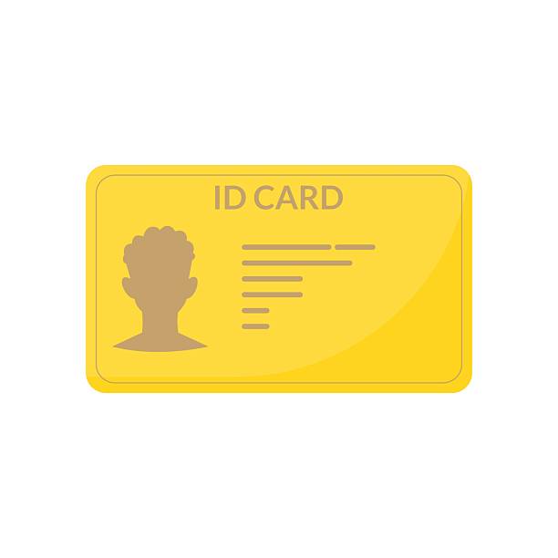 istock ID card. Factory ID card. Personal data. People's data. Identity. Business card. Member card. Citizenship identity. Vector illustration 2227616107