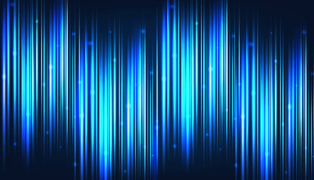 istock Abstract futuristic blue background with geometric shapes and flow lights. Vector illustration 2227622861