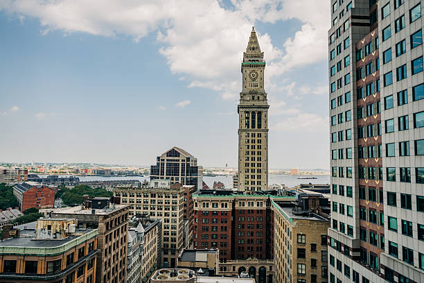 istock Boston skyline view featuring the Custom House Tower on sunny day 2227623897