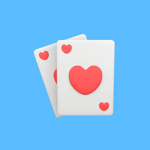 istock Cards hearts isolated 3d render icon illustration 2227627325