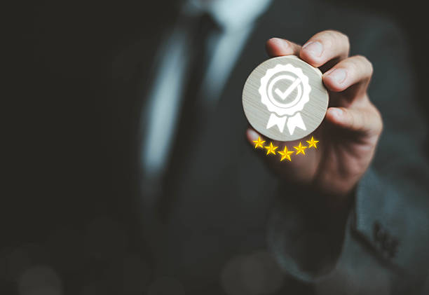 istock Professional quality, business assurance, and technological concept with standardized processes that serve customers, including information documents 2227628740