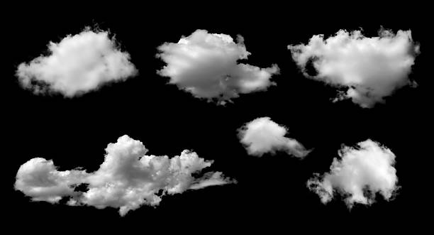 istock Clouds in the sky with black and white isolated like background with lights and patterns isolated on the image. 2227630772