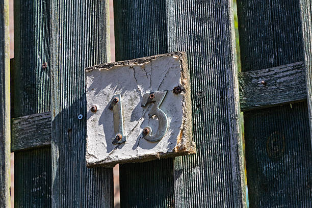 istock A weathered house number 