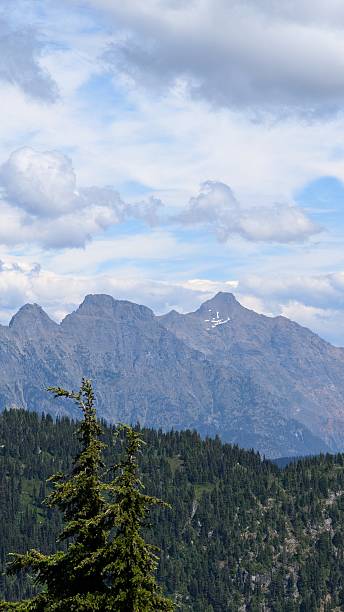 istock Mountain landscape under clear bule sky and beautifully scattered clouds 2227639487