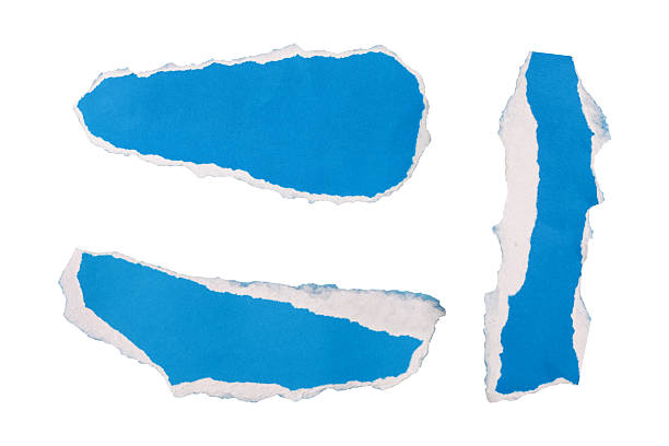 istock Collection of blue torn paper edge sheets isolated 2227642945