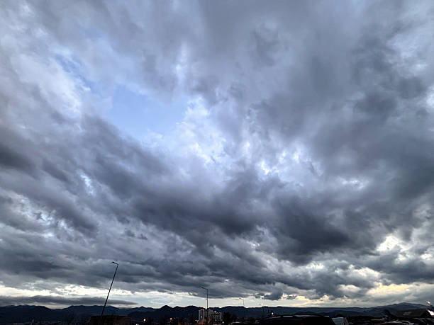 istock Wide Expanse of Heavy Grey Clouds Before a Storm 2227648314