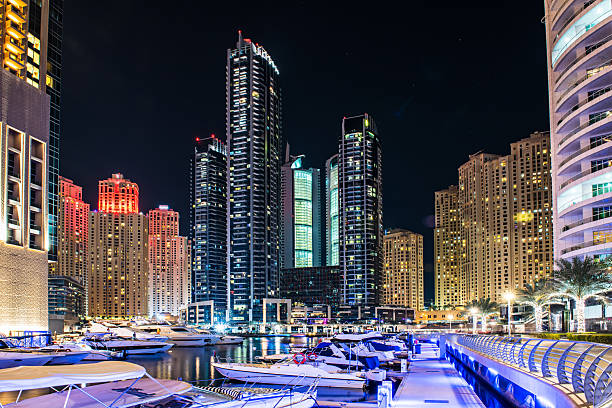 istock Dubai Marina at night 2227648357