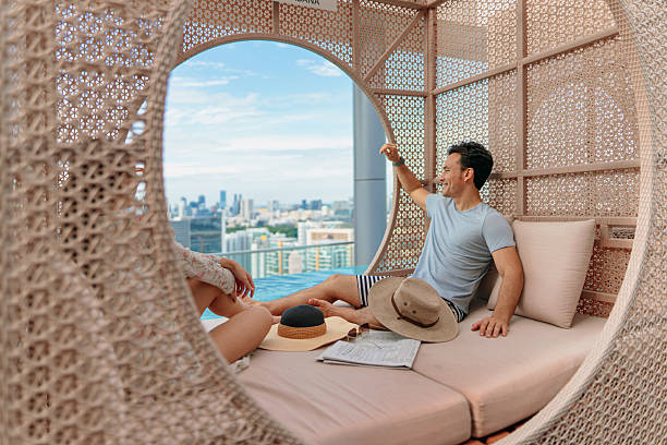 istock Beautiful Asian couple on holiday a 2227653738