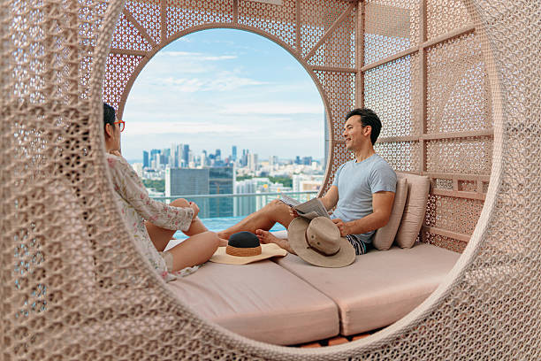 istock Beautiful Asian couple on holiday a 2227653745