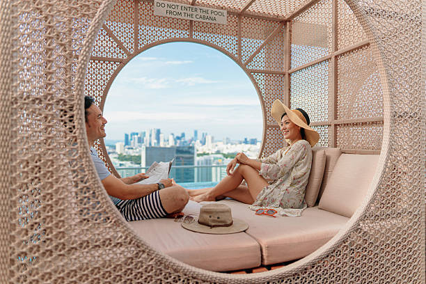 istock Beautiful Asian couple on holiday a 2227653762