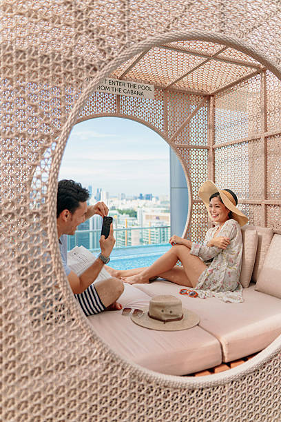 istock Beautiful Asian couple on holiday a 2227653799