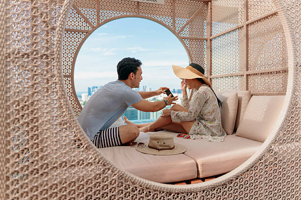 istock Beautiful Asian couple on holiday a 2227653822