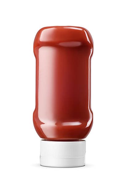 istock Ketchup in clear plastic upside down squeeze bottle isolated on a white. 2227655196