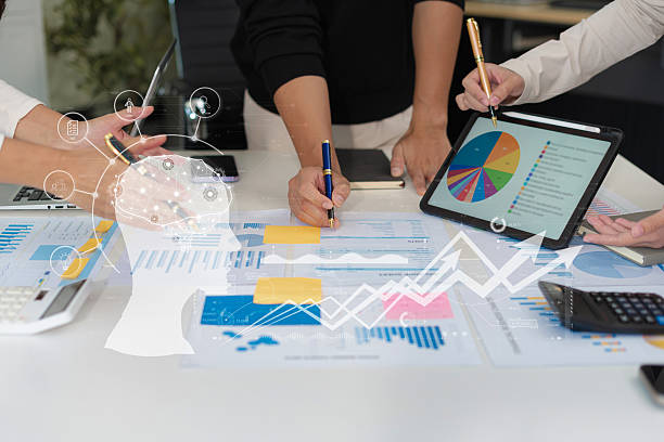 istock Digital transformation technology strategy, Person using laptop, tablet and smartphone with of things. transformation of ideas and the adoption. 2227658656