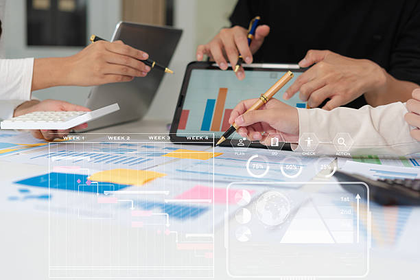 istock Businessman working and update tasks with milestones progress planning and professional investor working new start up project in the office. 2227658696
