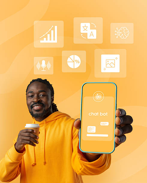 istock Showing off a smartphone with AI chat interface while enjoying coffee in a cozy indoor space 2227660648