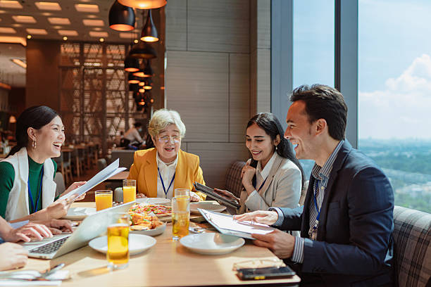 istock Diverse Asian business team meeting during unch 2227664164