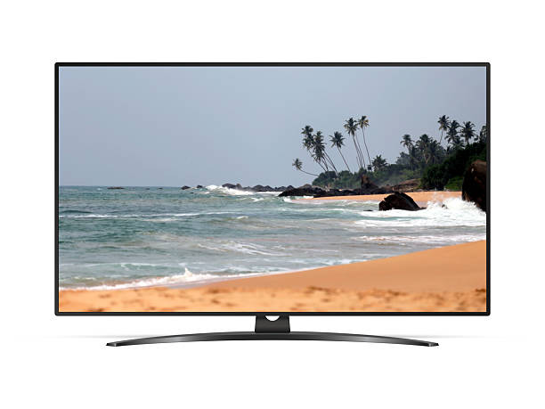 istock Smart tv with tropical beach on screen 2227669232