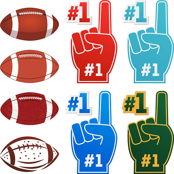 istock Assorted Footballs And A Foam Fingers 2227676777