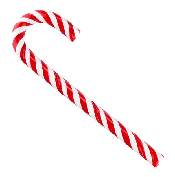 istock Christmas candy cane caramel isolated on a white background. Red and white stripes. 2227682951